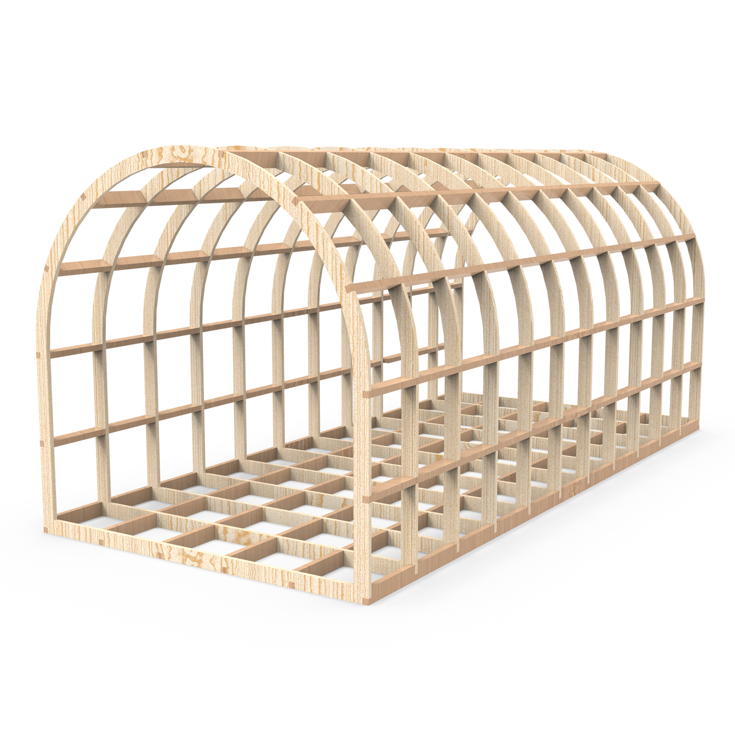 Semi Circle Glamping Pod Frame (With Base) INClUDING FASCIA